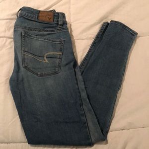 light wash denim jeans
